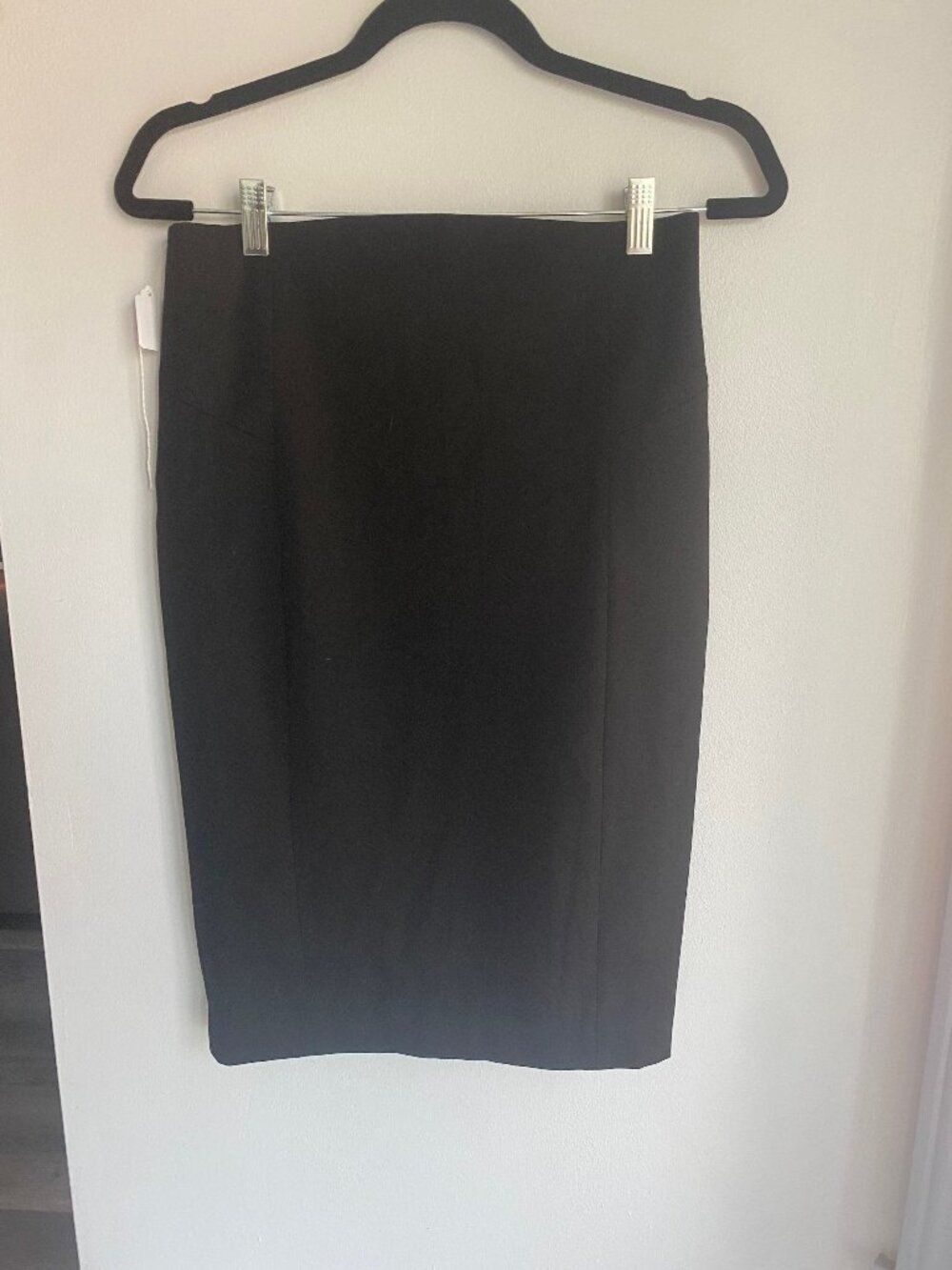 Express Black Double Zip Ponte Pencil Skirt